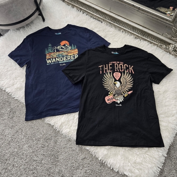 Blessed Girl Bundle Womens Boyfriend T-Shirts The Rock & Wanderer. Size Large. N - Picture 1 of 10